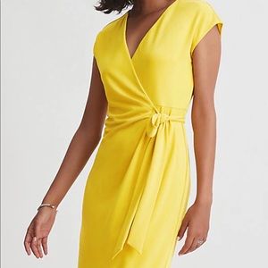 Cap sleeve wrap dress